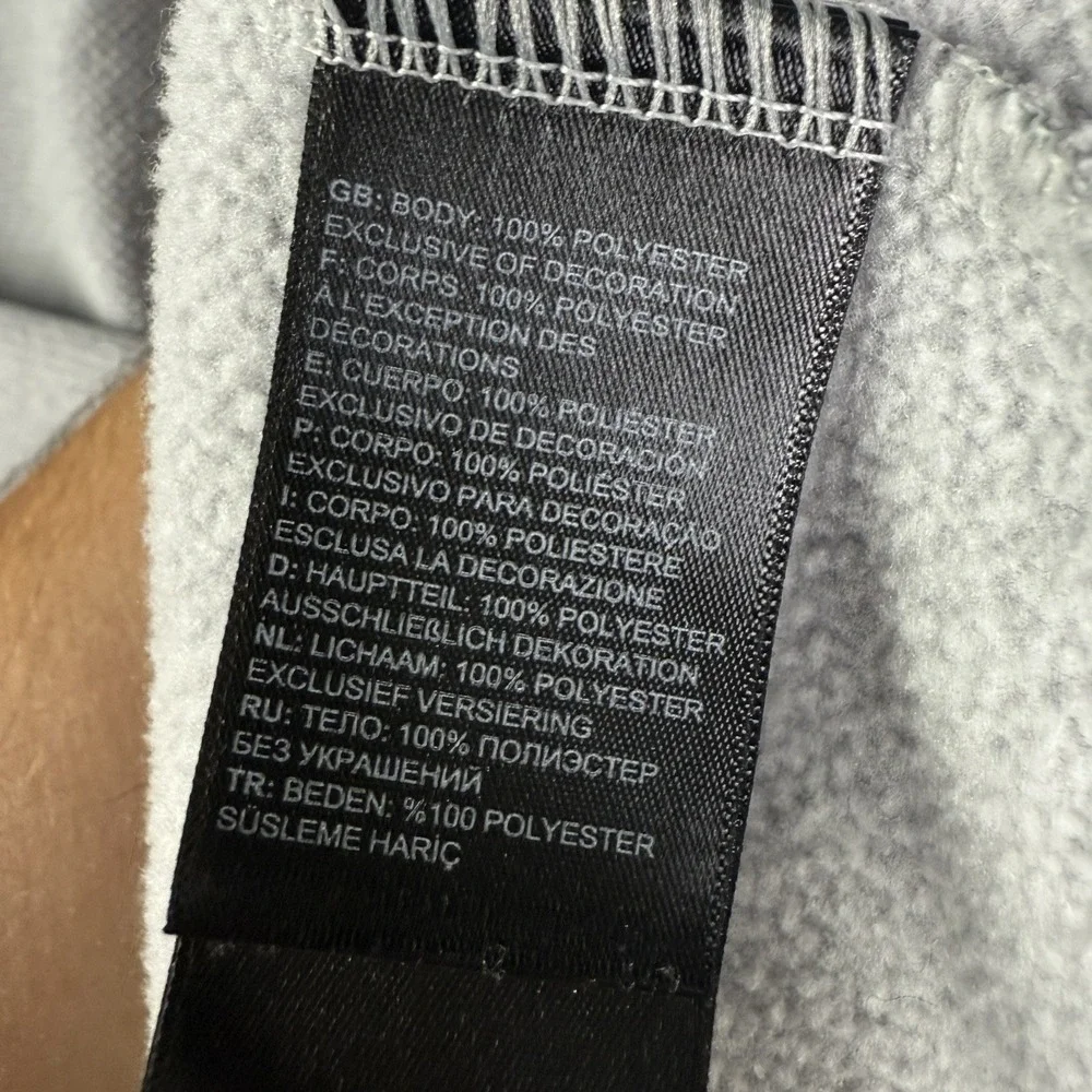 THE NORTH FACE Textured Cap Rock ¼ Zip‎ Pullover Sweatshirt Light Gray Men's 2XL